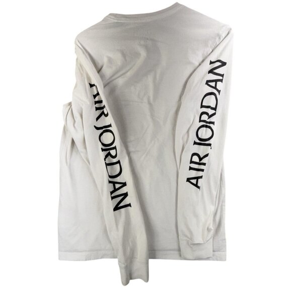 Jordan Jumpman Classics Shirt Mens Medium White Nike Air Long Sleeve Spellout - Picture 10 of 15